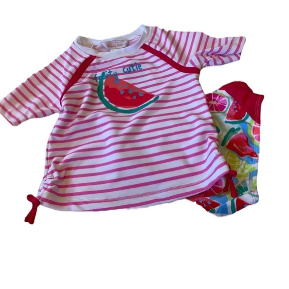 🌺TOMMY BAHAMA Toddler Fruity Rash Guard Swim Set Size 3T — missing tag🌺 - Picture 2 of 6
